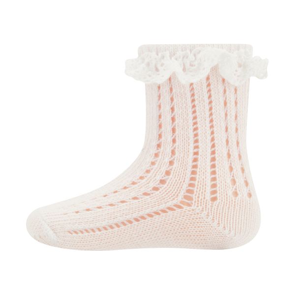 Ewers Ruche Festive Babysokjes - Maat 16/17 - Offwhite