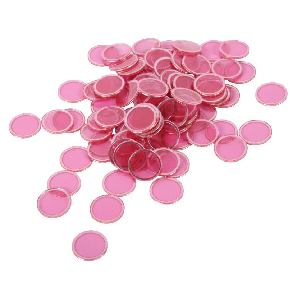 100 jetons de loto ronds