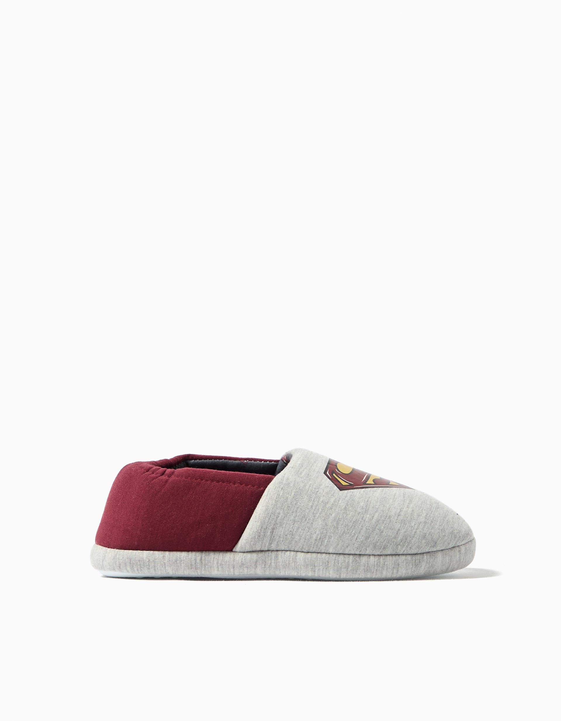 Pantufas 'Superman', Menino, Cinzento