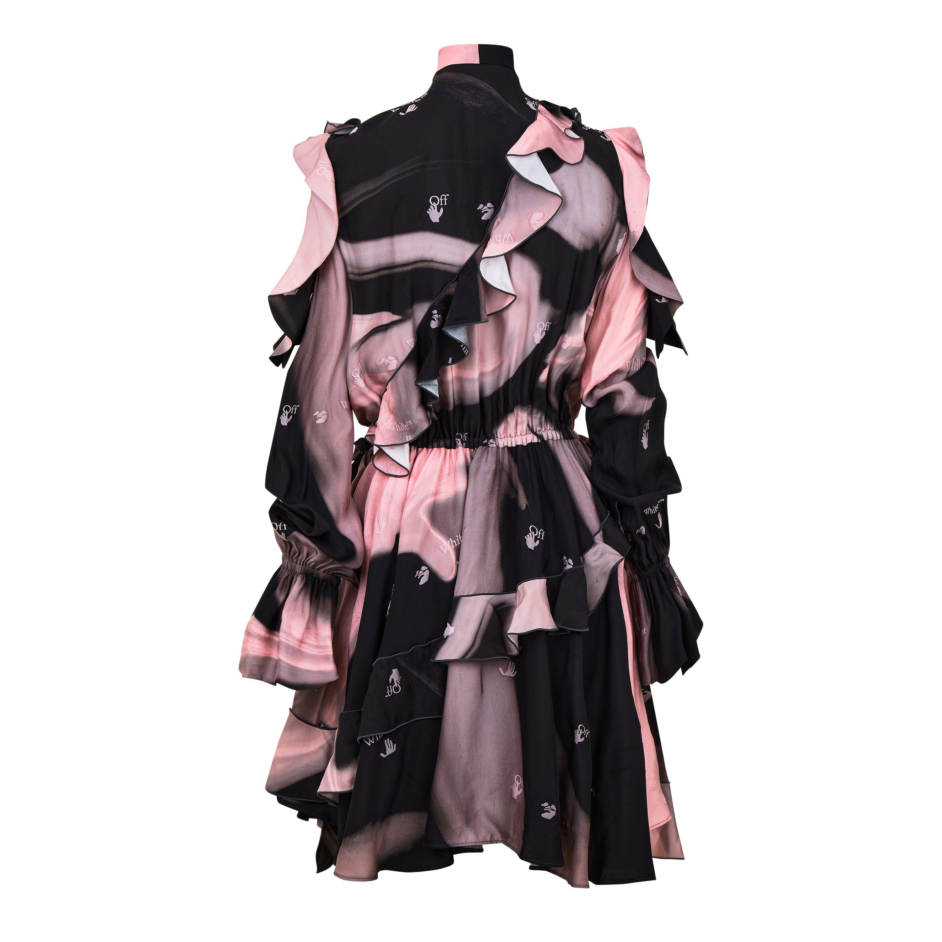 Off White Ruffle Dress