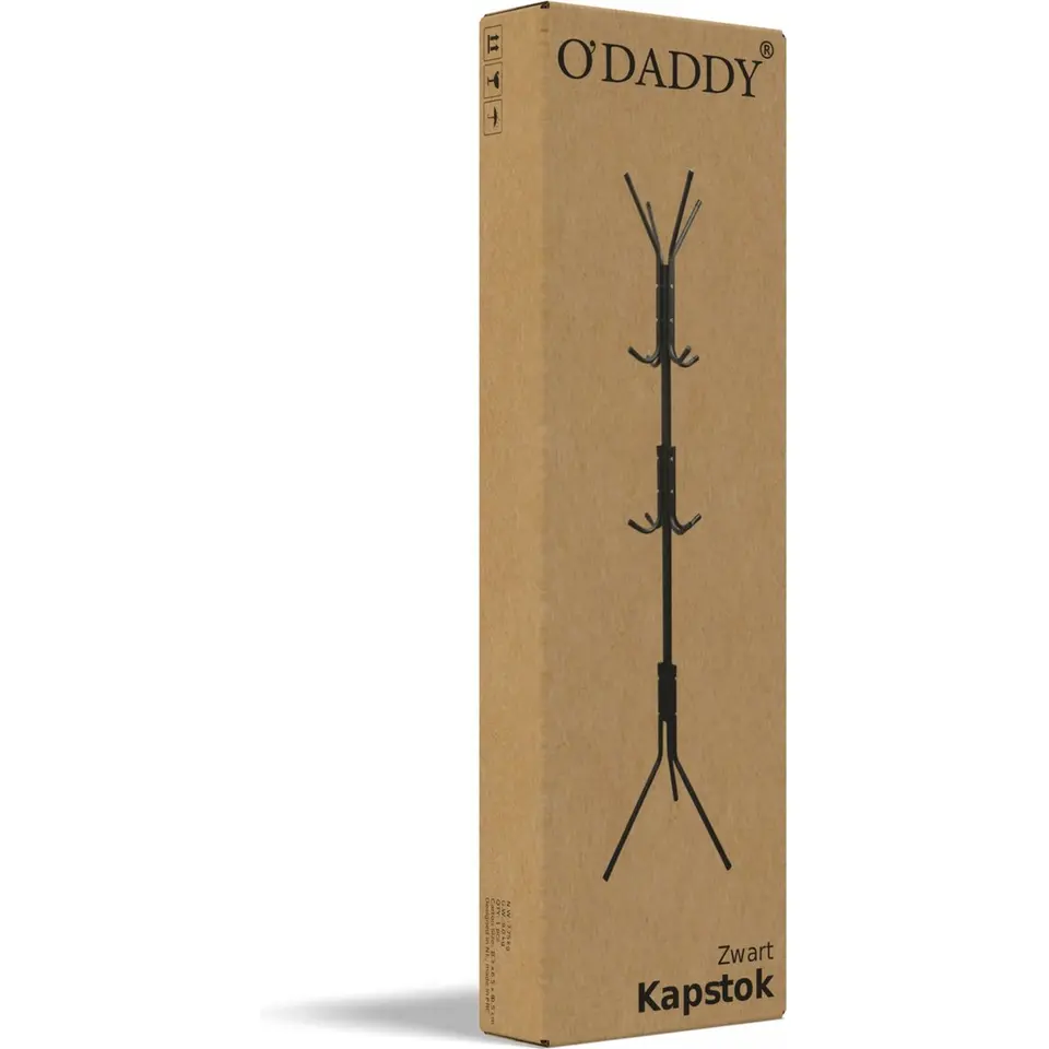 O'DADDY® Kapstok Staand - Opbergrek - 12 Haken - Vrijstaand Garderoberek