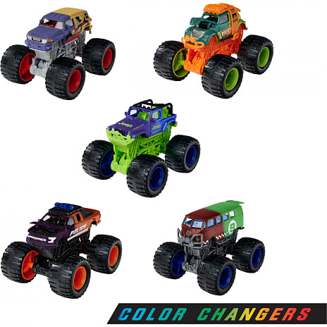 Majorette monstertruck m. farveændring 7,5 cm – flere varianter - assorteret