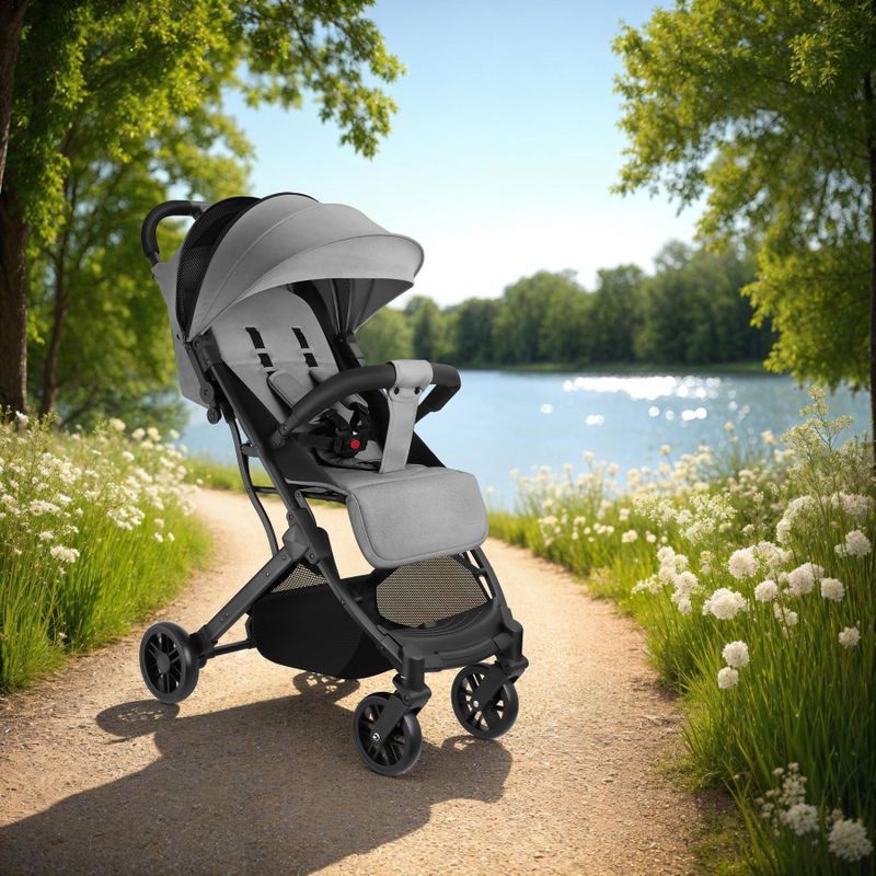 Tectake - Finn - Buggy - Zwart - Stof - Inklapbaar