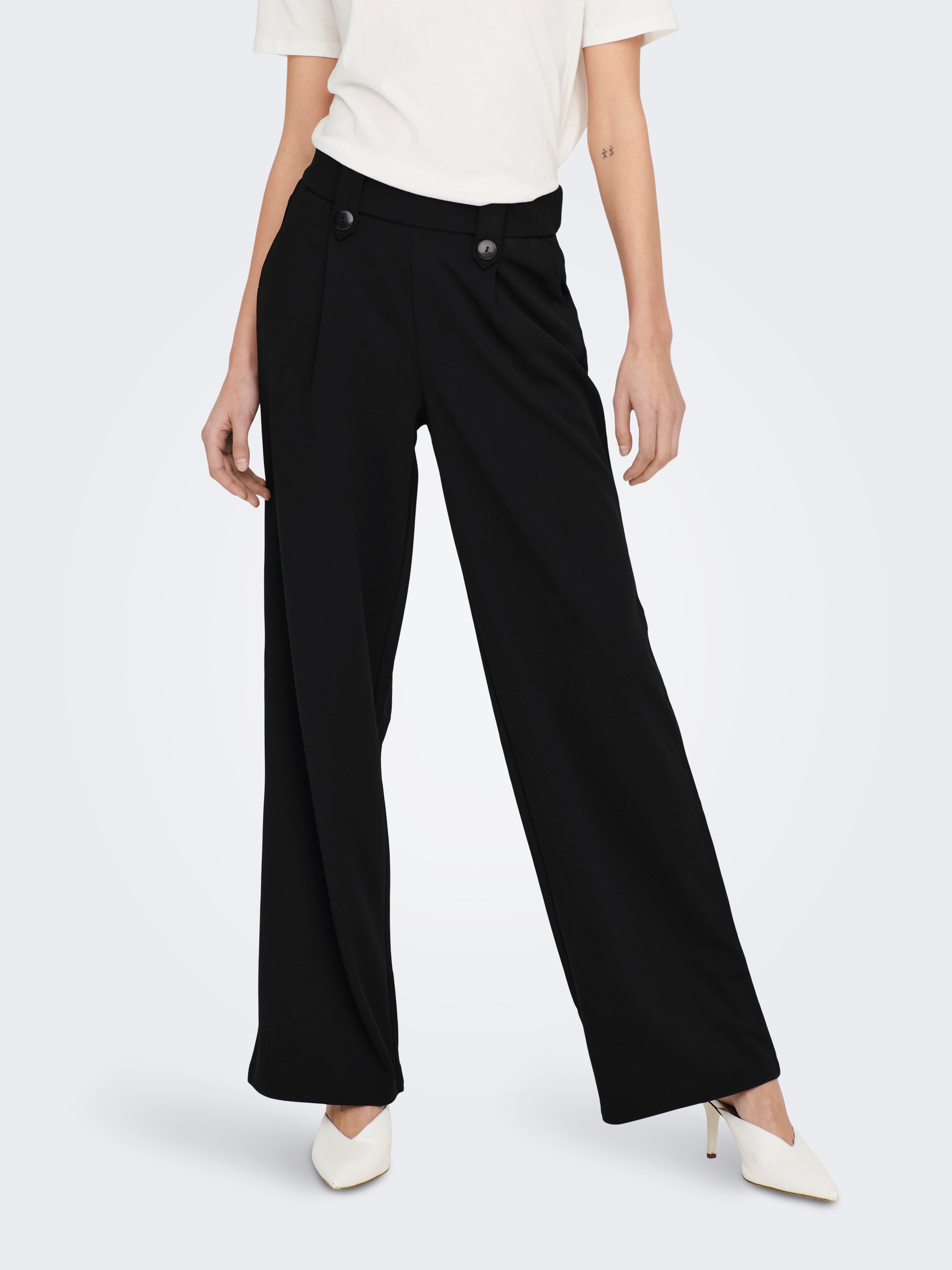 ONLSANIA Normal geschnitten Hose mit weitem Beinschnitt Black