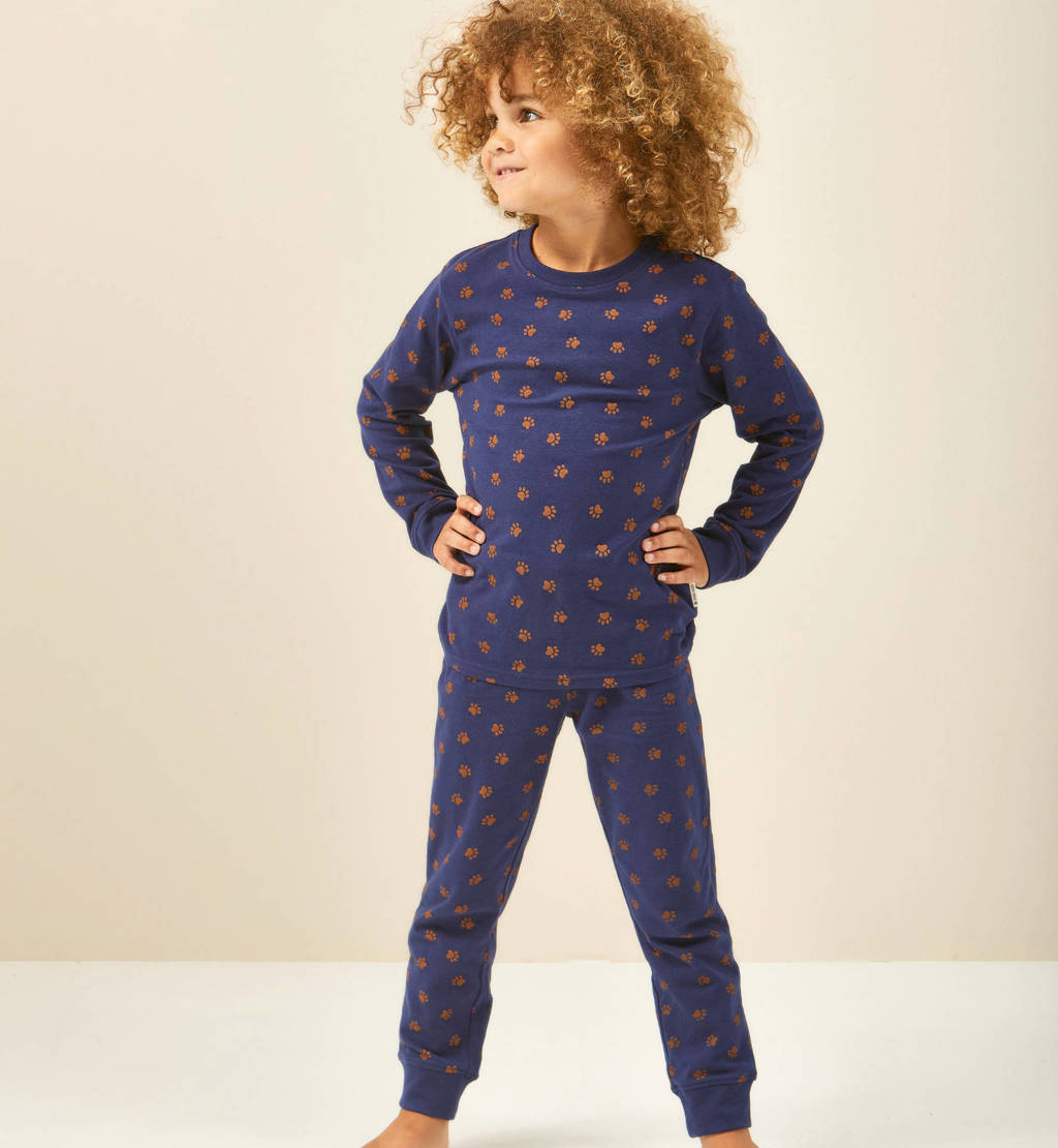 Little Label pyjama met all over paw print