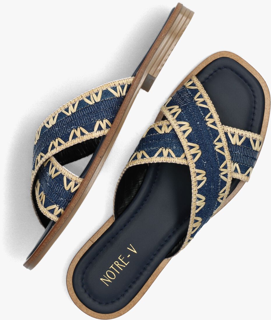 NOTRE-V blauwe notre-v slippers 23172
