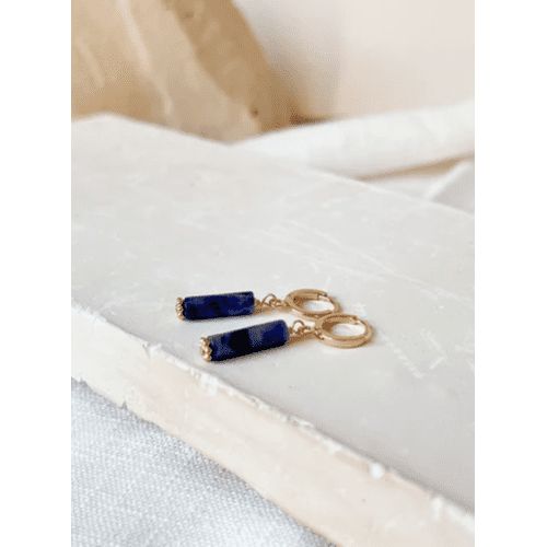 Boucles d'oreilles Sidonie Bleu Sodalite