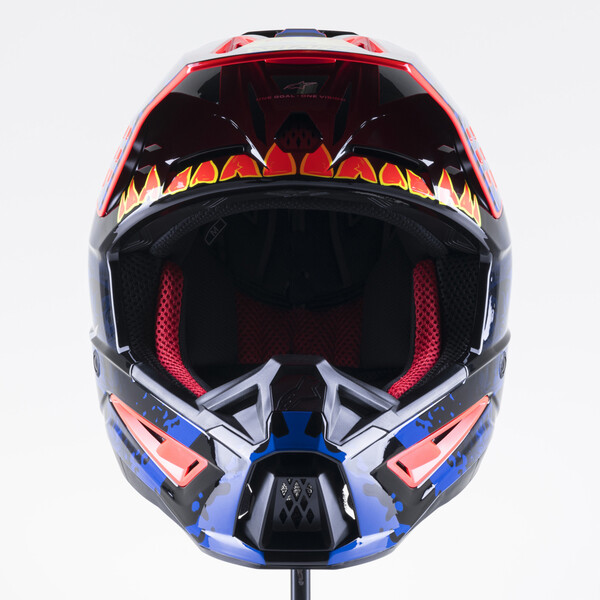 Alpinestars - Casque Supertech S-M5 Solar Flare Noir Brillant / Bleu / Rouge