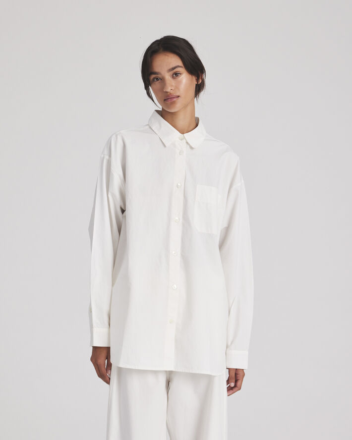 Gai&Lisva Astrid L/S Shirt Poplin Gots 243975 Whisper white