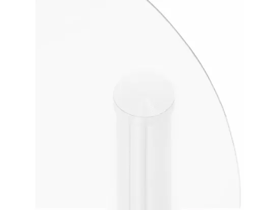 Table d'appoint 2 niveaux Transparent 38 cm Verre trempé