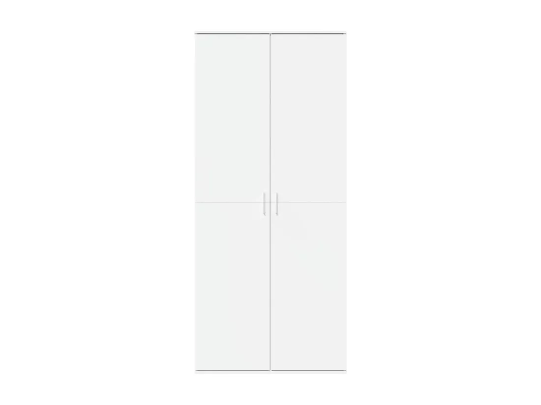 Buffet haut blanc 80x35x180 cm bois d'ingénierie