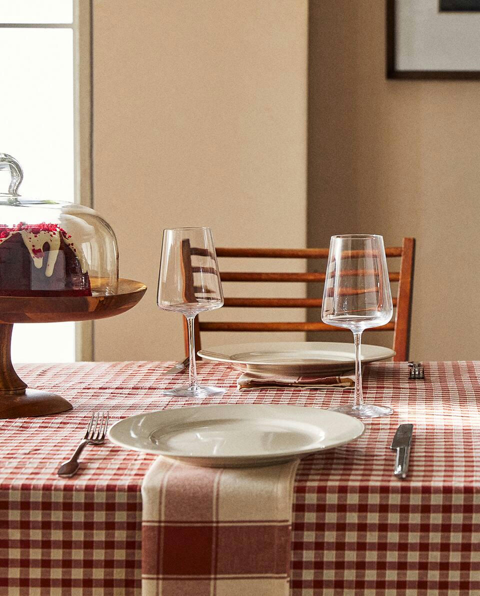 TOALHA DE MESA DE ALGODÃO XADREZ