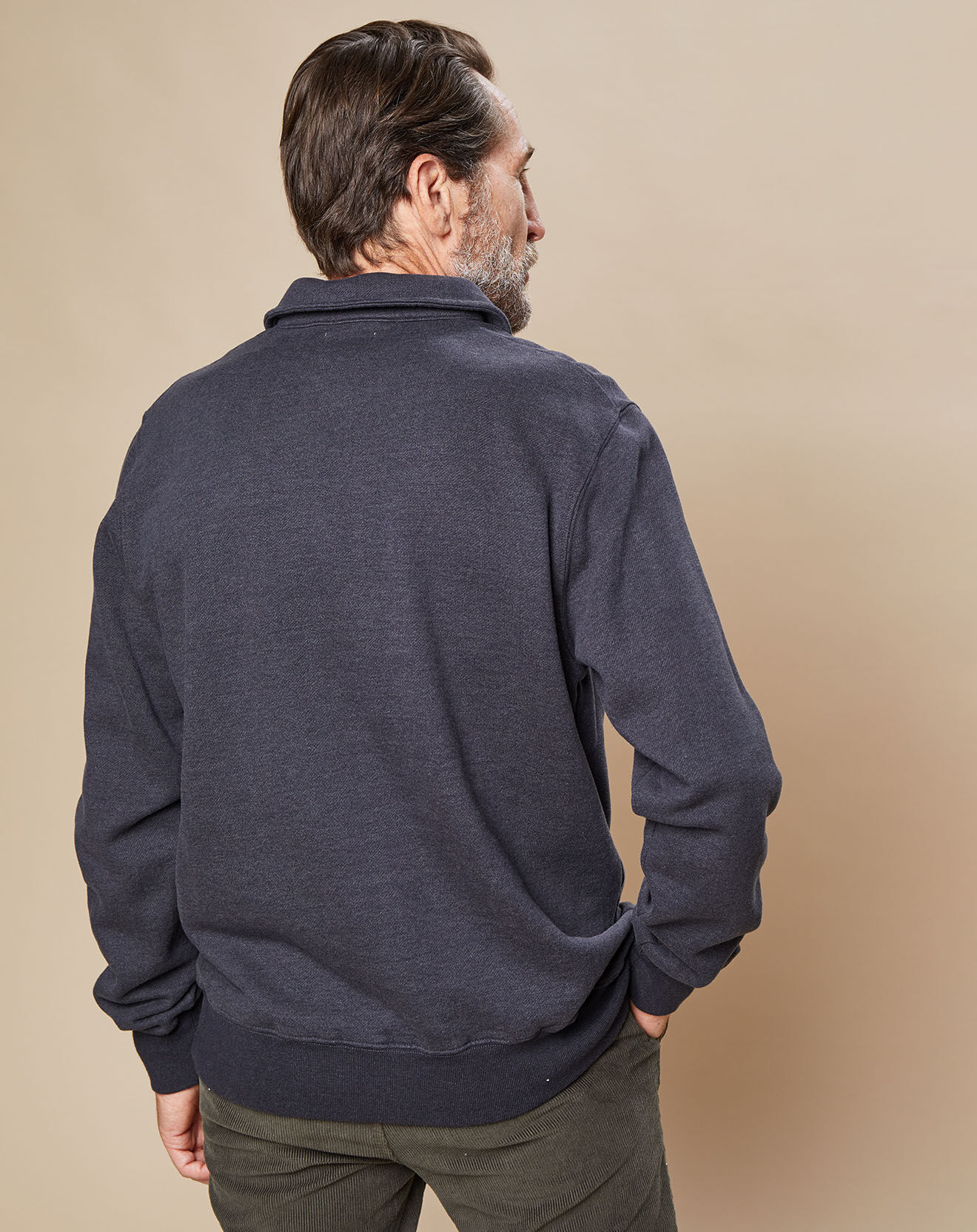 Hartford Sweat polo zippé charcoal