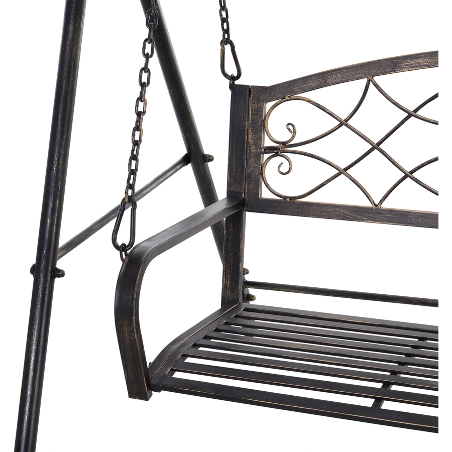 Outsunny Gartenschaukel für 2 Personen bronze