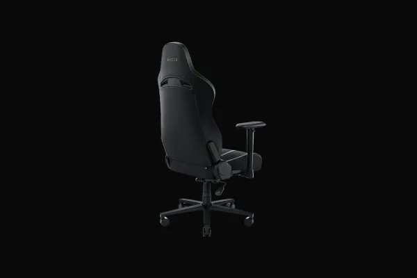 Razer Iskur X - Stol - armstøtter - T-formet - syntetisk læder, stål, elastomerisk polyuretan (EPU) - sort/grøn