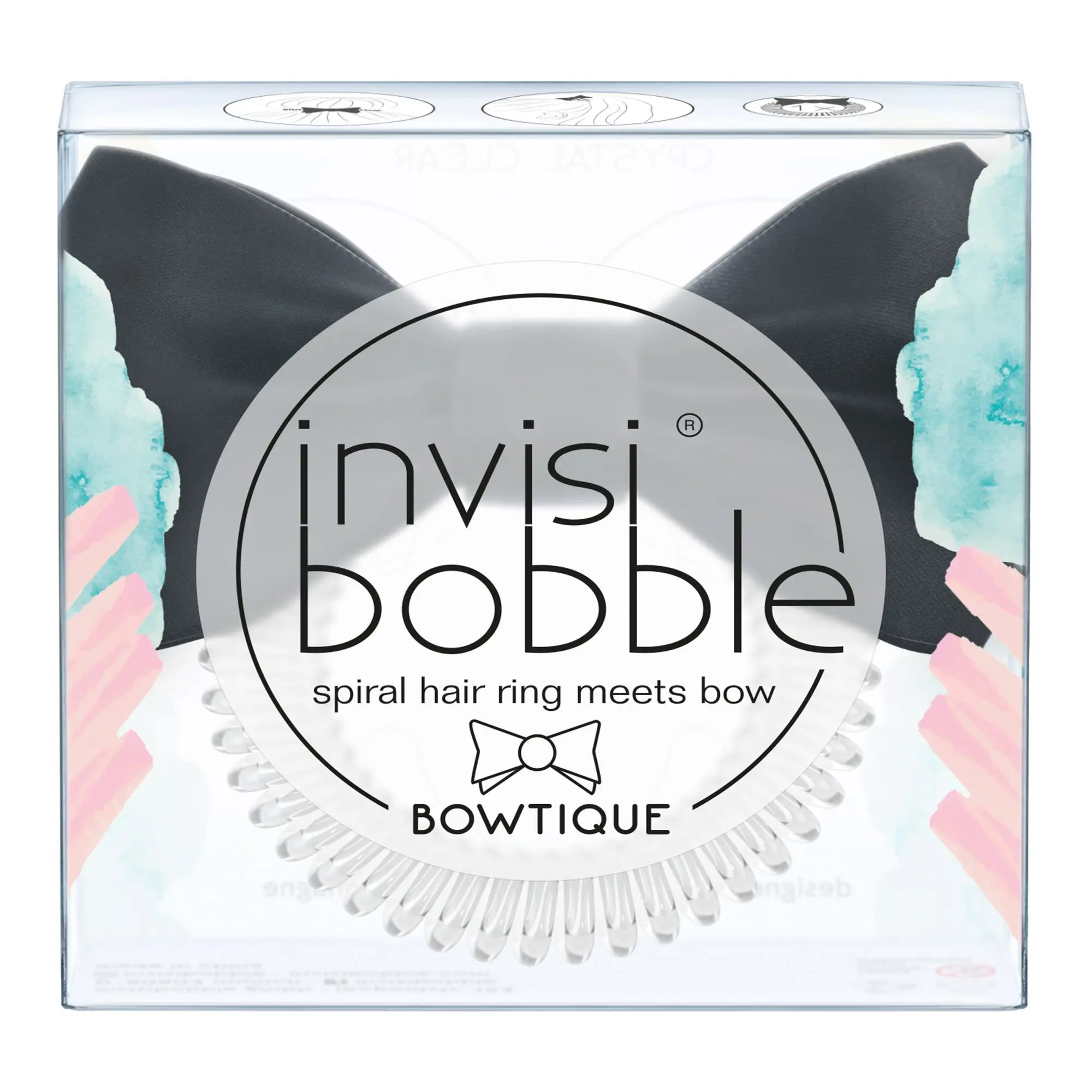 Invisibobble - Bowtique Elastique avec noeud- Élastique, barrette et pince