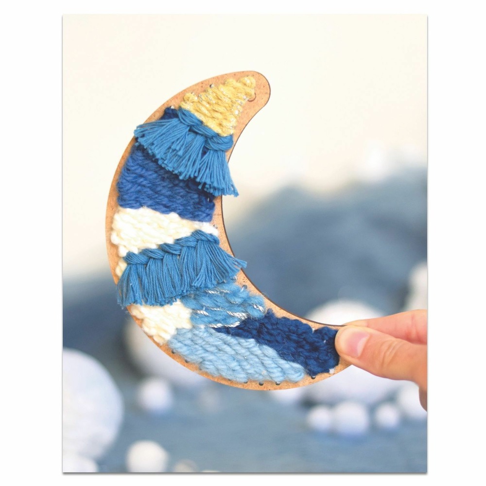 Coffret diy - lune bleue romantique à tisser