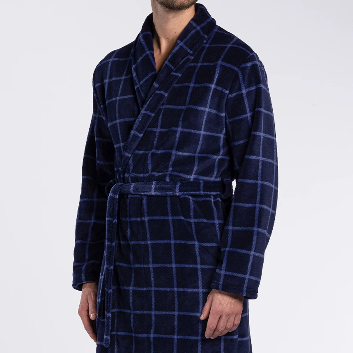 Peignoir homme VEGETAL bleu foncé