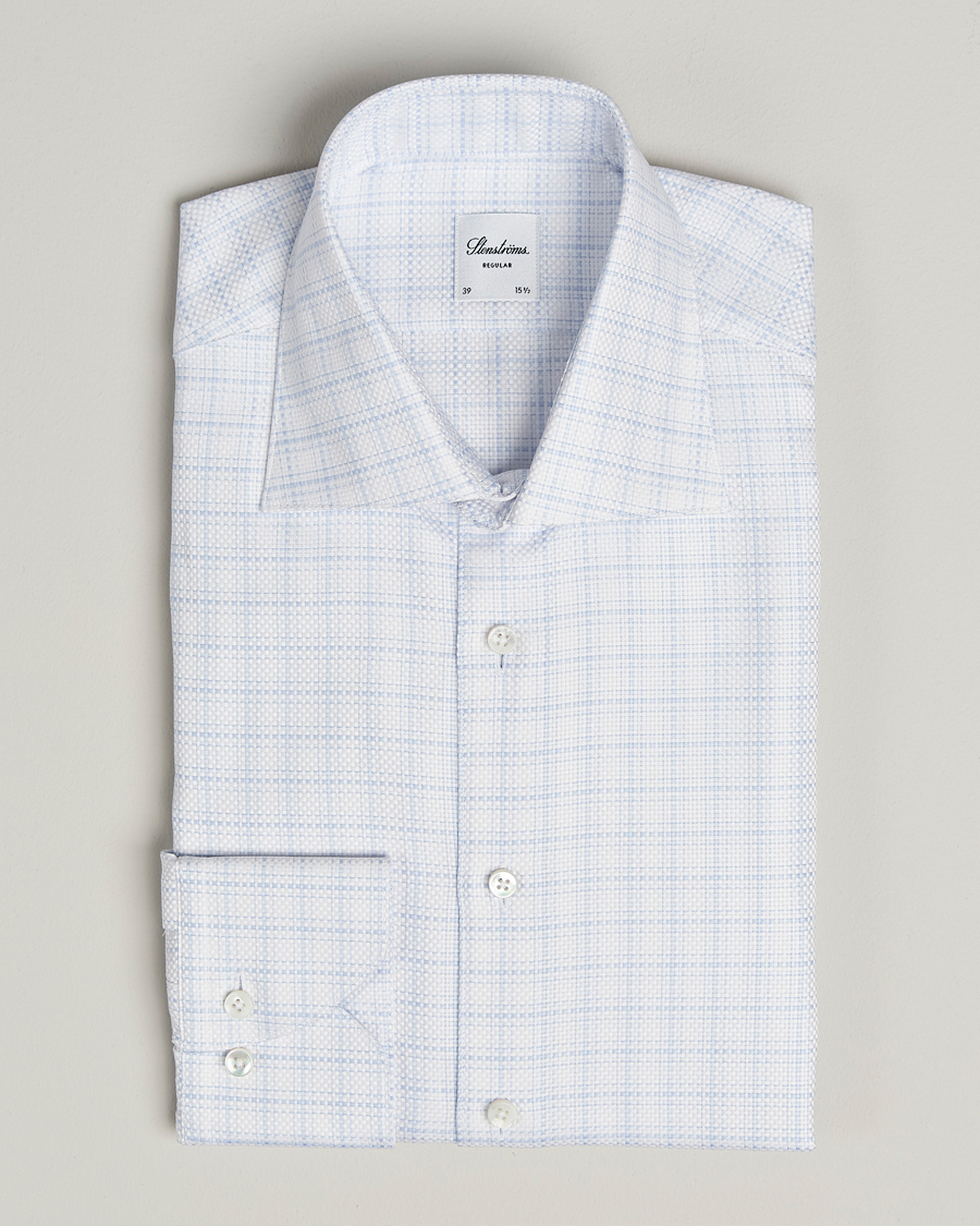 Stenströms Regular Fit Structure Cut Away Shirt White