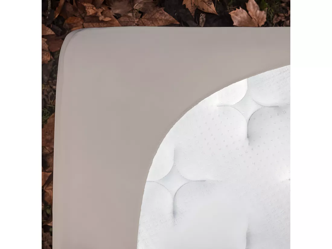 BELLECOUR LITERIE | Alèse B-SENSIBLE Taupe 80x190 cm | Impermeable & Anti-acariens