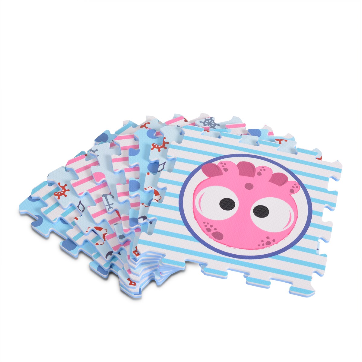 Moni Puzzlematte 9 teilig Puzzleteppich Teilegröße 31 x 31 cm EVA-Schaum blau