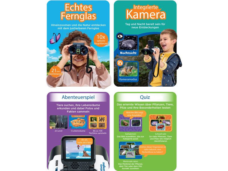 Vtech Interaktives Video-Fernglas -DE- Fernglas mit Display, vielen Funktionen und spannenden Inhalten