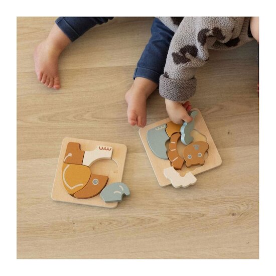 Puzzle bébé en bois - lot de 2 - labellisé FSC®   de               Trois Kilos Sept
