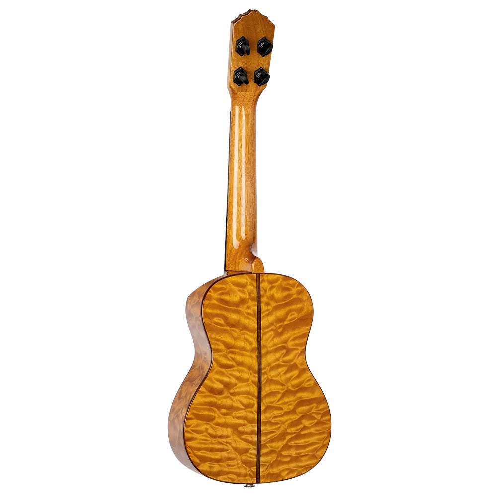 Ortega RUET-QMA Elite Series Concert Size Ukulele Quilted Maple elektrisch-akoestische concert ukelele met gigbag