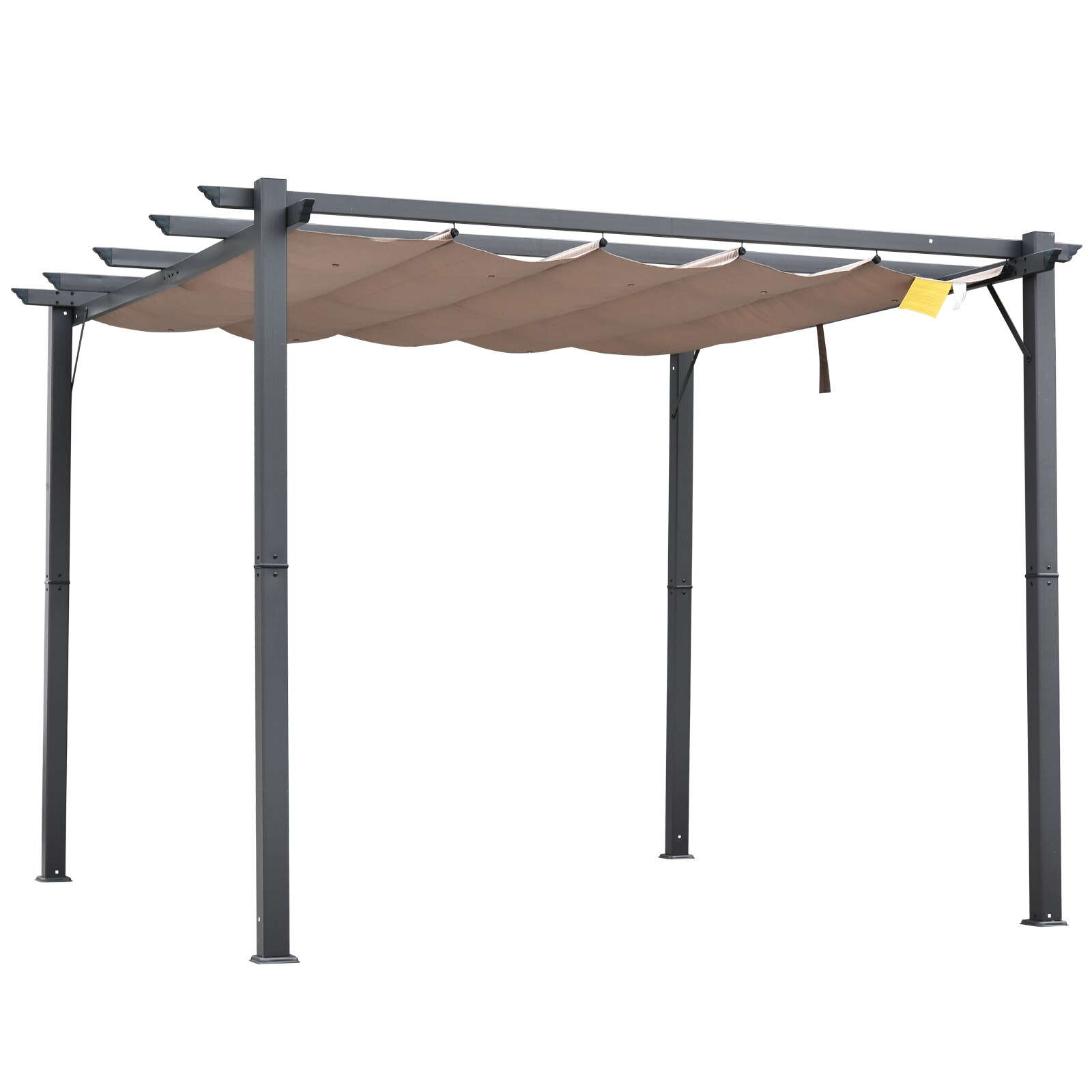 Outsunny Pergola mit Schiebedach 300 x 300 x 223 cm (LxBXH)