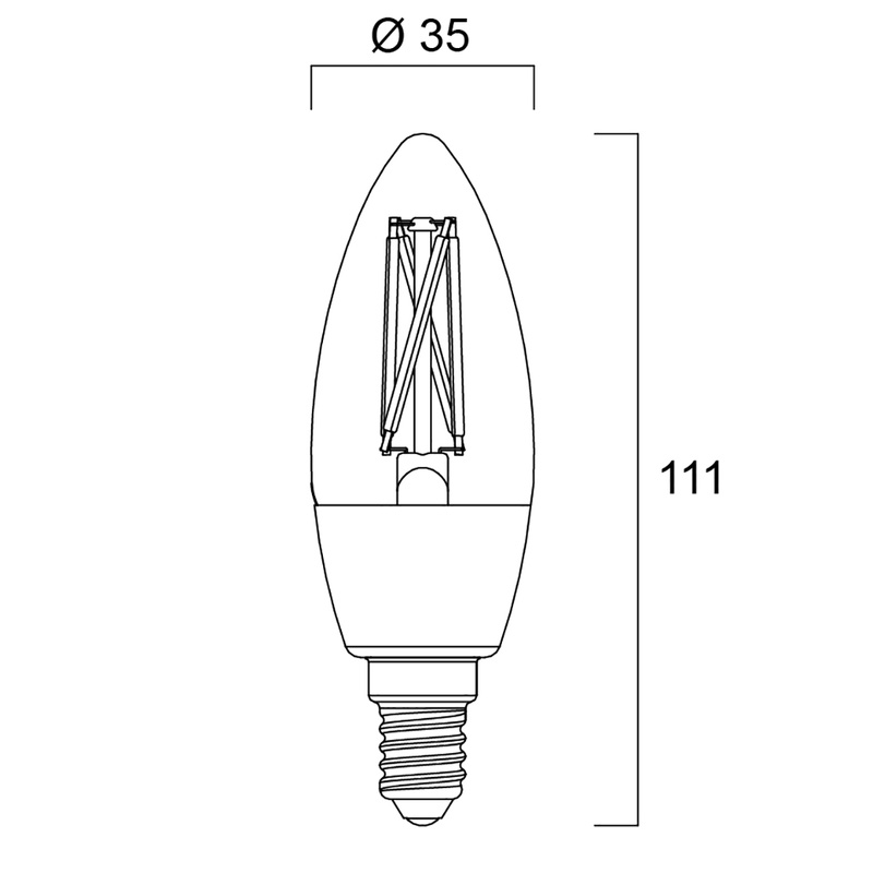 Sylvania Sylsmart Refled Retro Kaars E14 4.9W 2000K-6500K Koelwit dimbaar