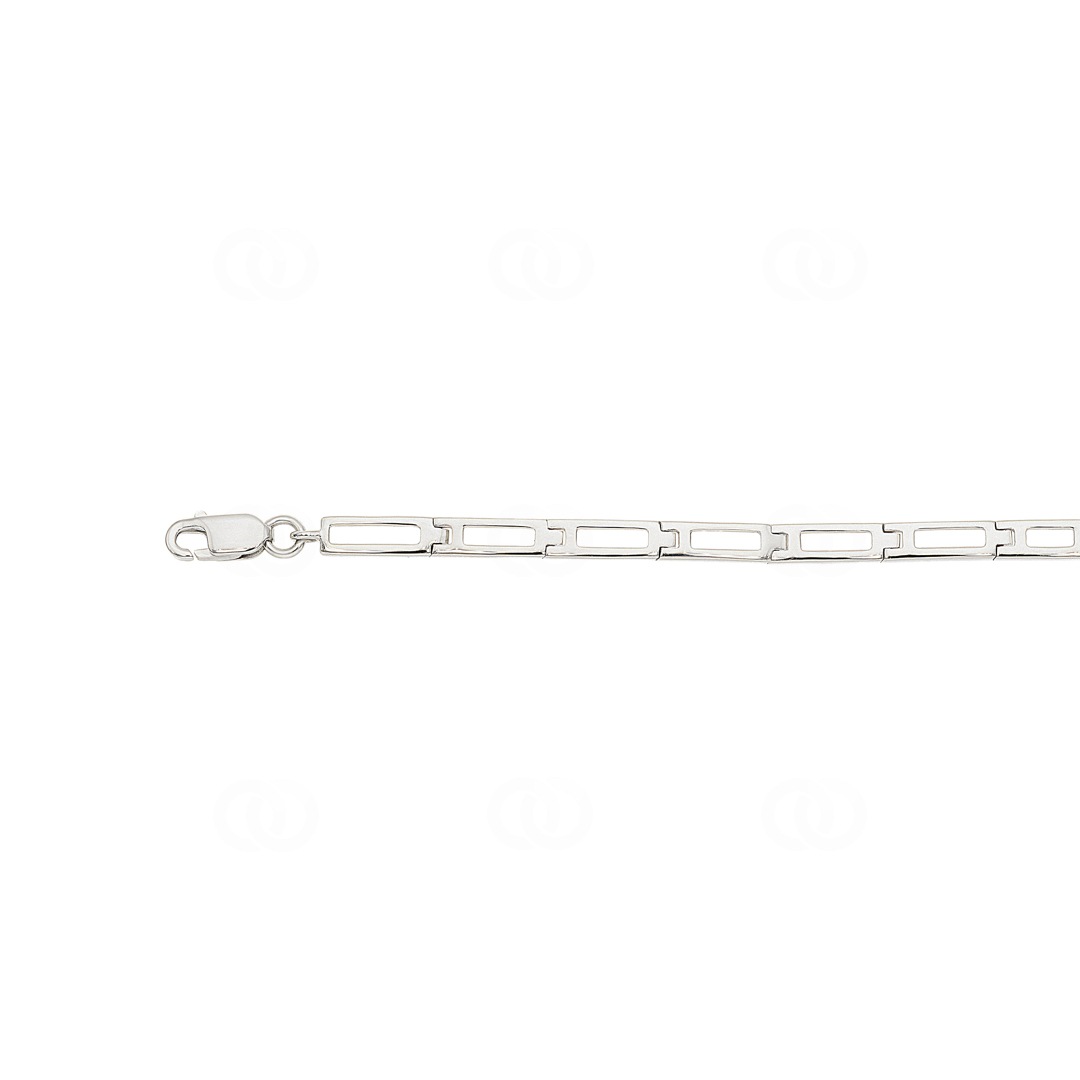 Saphir Armband 750/18 K Weissgold mit Diamanten 0.67 ct H/si