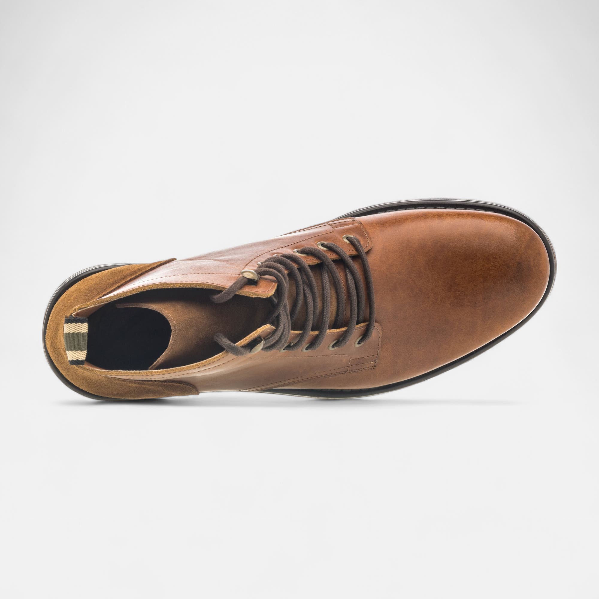 Bottines Homme en cuir cognac