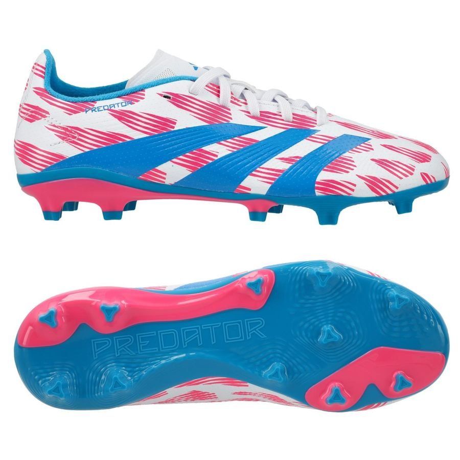 adidas Predator League FG Reemergence - Blanc/Bleu/Rose Enfant