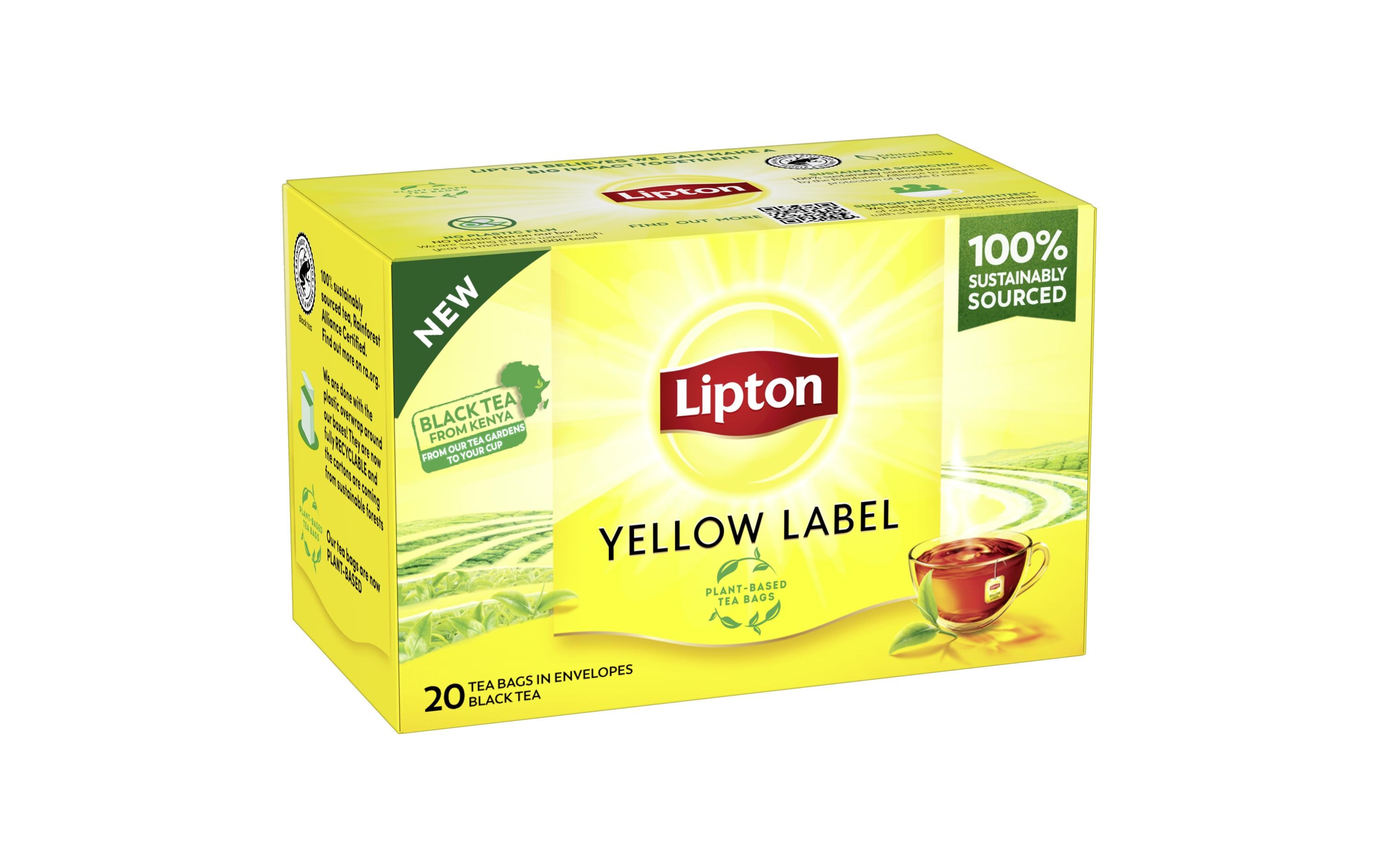 Teebeutel Yellow Label Schwarztee 20 StückKräftiger, intensiver Schwarztee