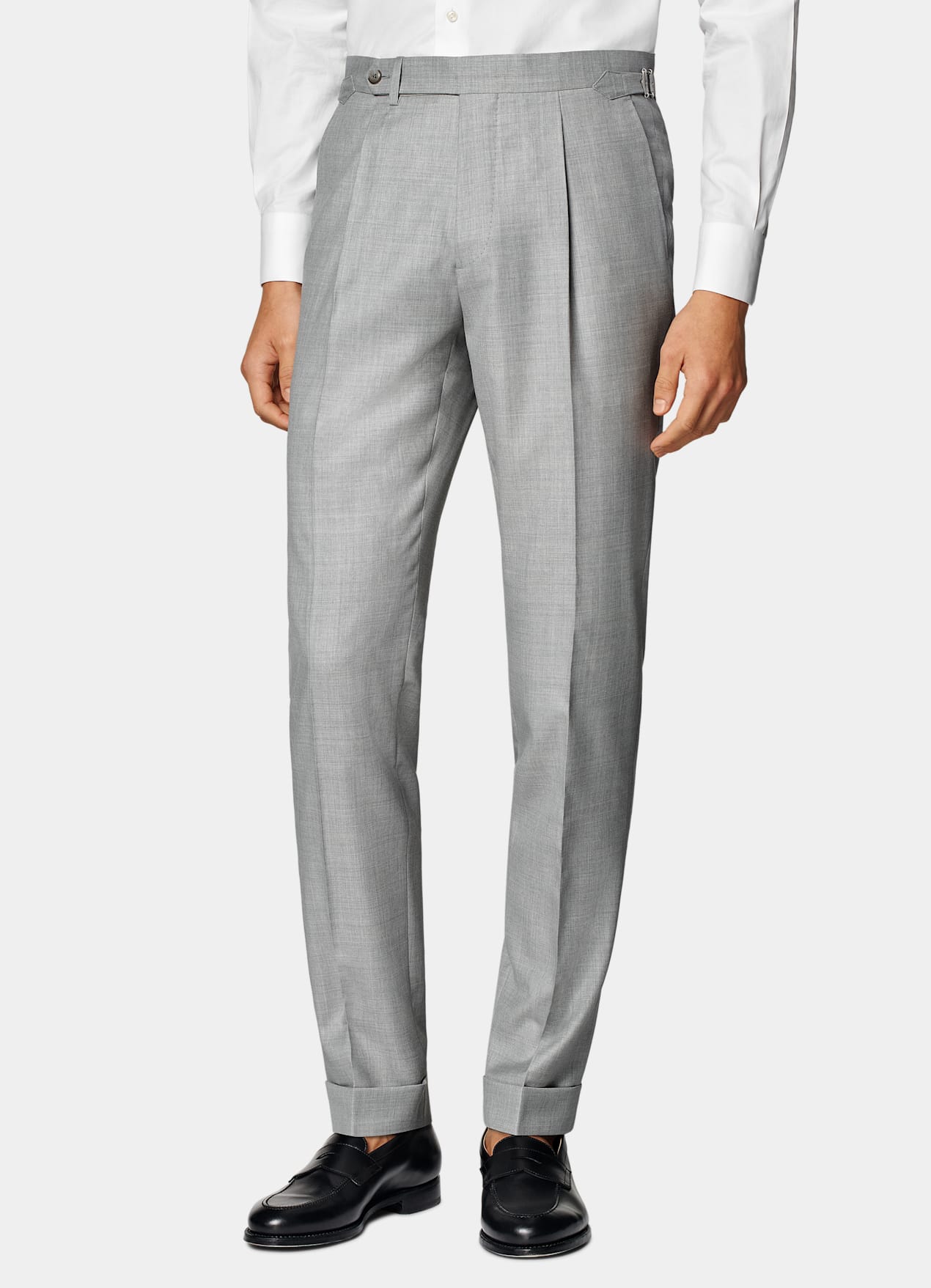 Costume Havana coupe Tailored gris clair