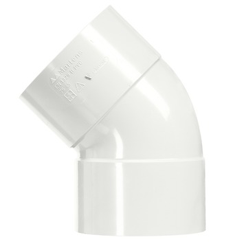 Martens bocht 45° PVC wit 2x lijmverbinding 40x40 mm