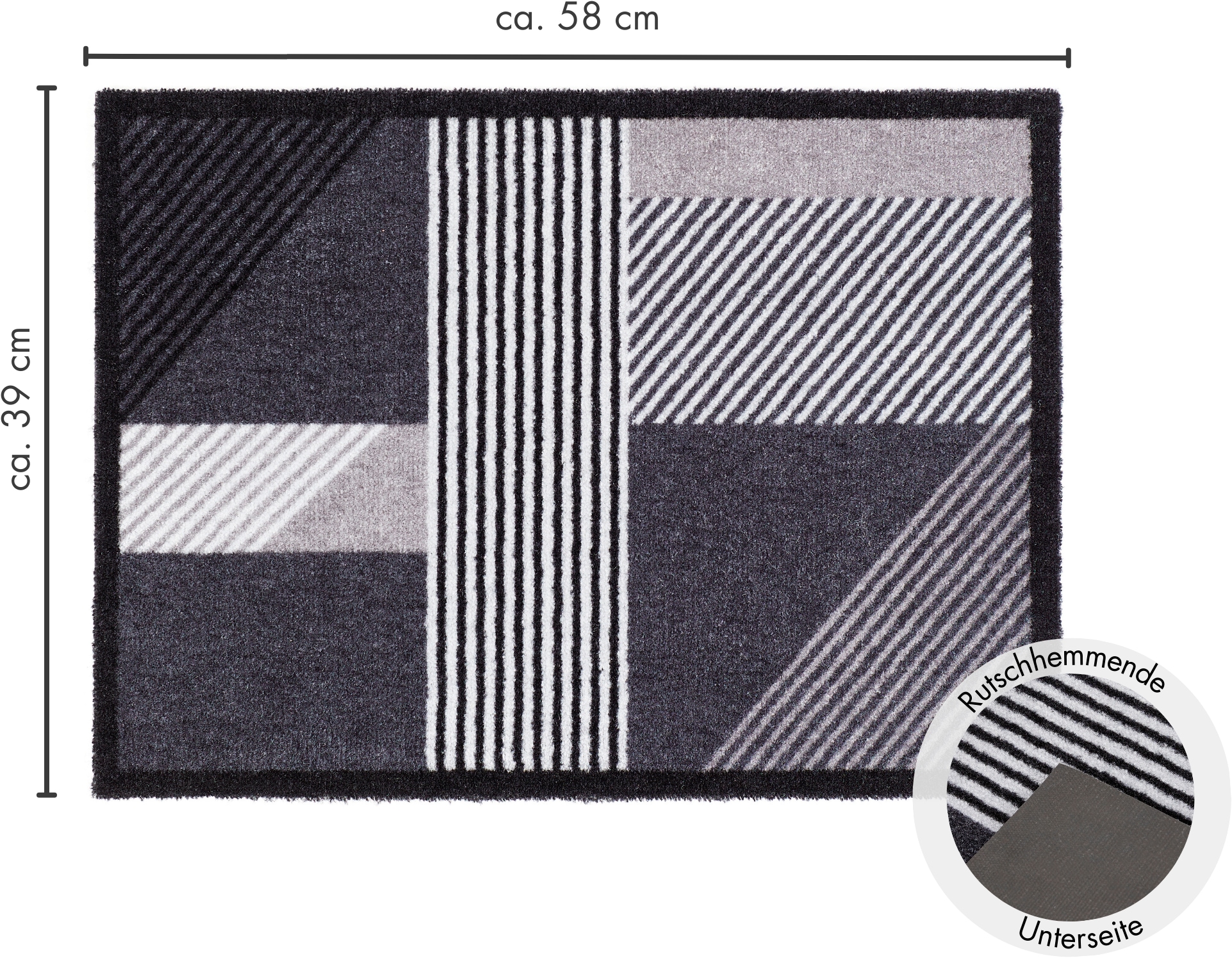 Barbara Becker Fussmatte »Sense, Made in Belgium« rechteckig 7 mm Höhe Schmutzfangmatte, modernes Design, waschbar, auch als Läufer