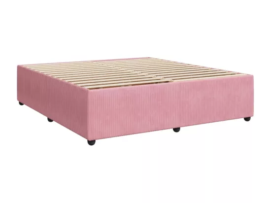 Sommier à lattes de lit avec matelas Rose 180x200 cm Velours