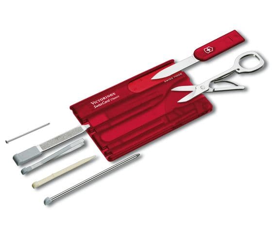 Victorinox SwissCard Classic, Rød, Gjennomsiktig, ABS syntetisk, 82 mm, 4,5 mm, 26 g