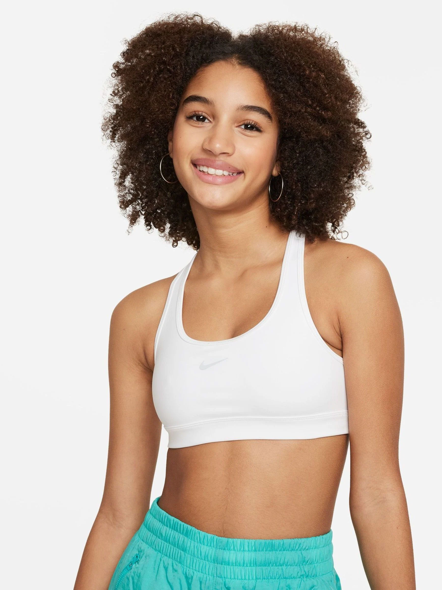 Wit - Nike Dri-FIT beha met ondersteuning en Swoosh