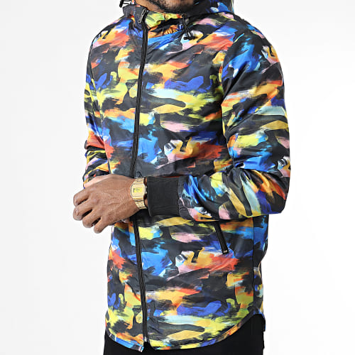 Veste Zippée Capuche 7424 Noir Multicolor
