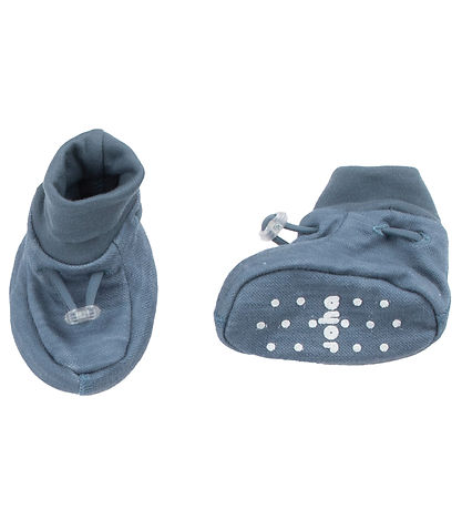 Joha Krabbelschuhe - Wolle/Bambus - 2-lagig - Blau