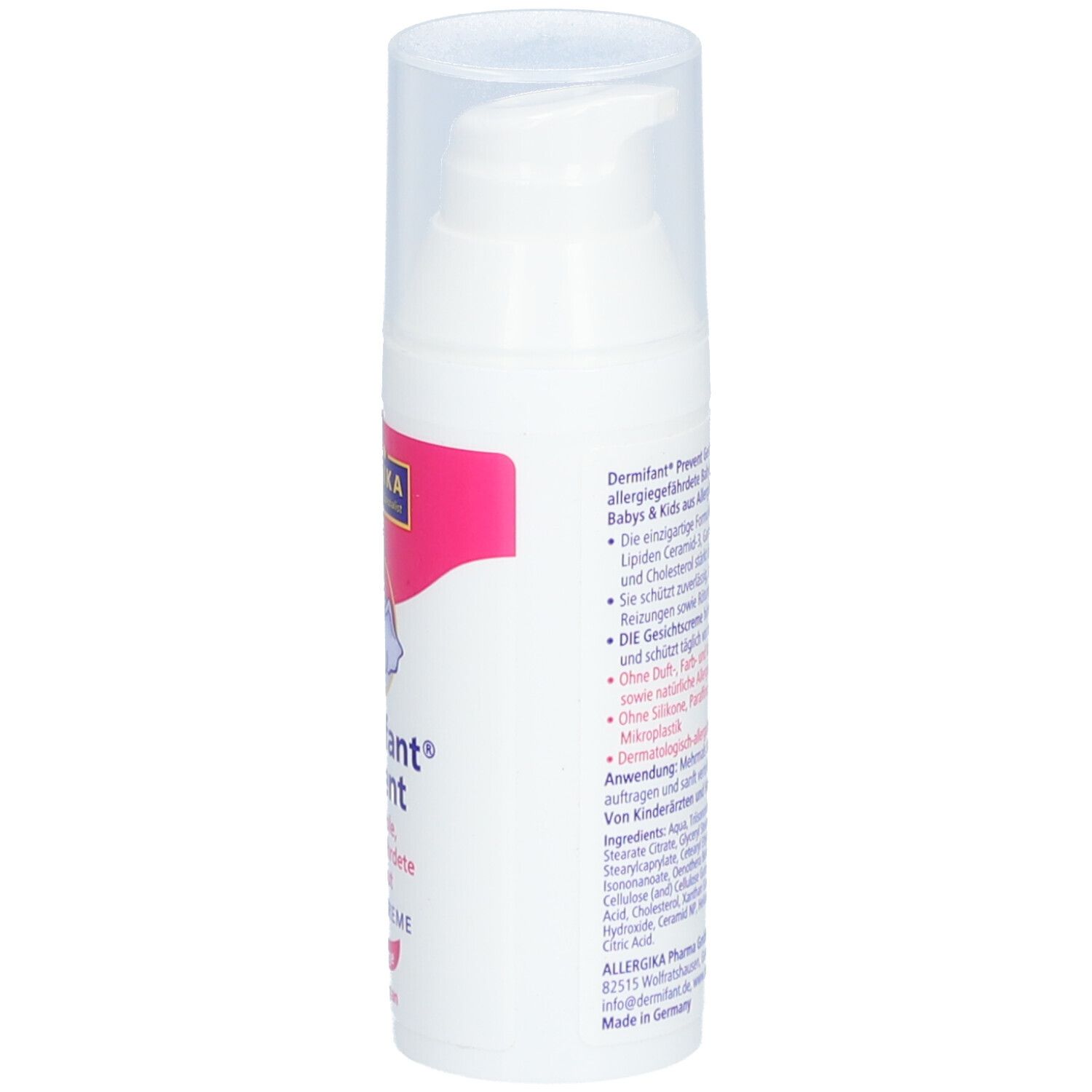 Dermifant® Prevent Gesichtscreme - Gesichtscreme für sensible, allergie-gefährdete Babyhaut, speziell entwickelt für Babys & Kids aus Allergiker-Familien