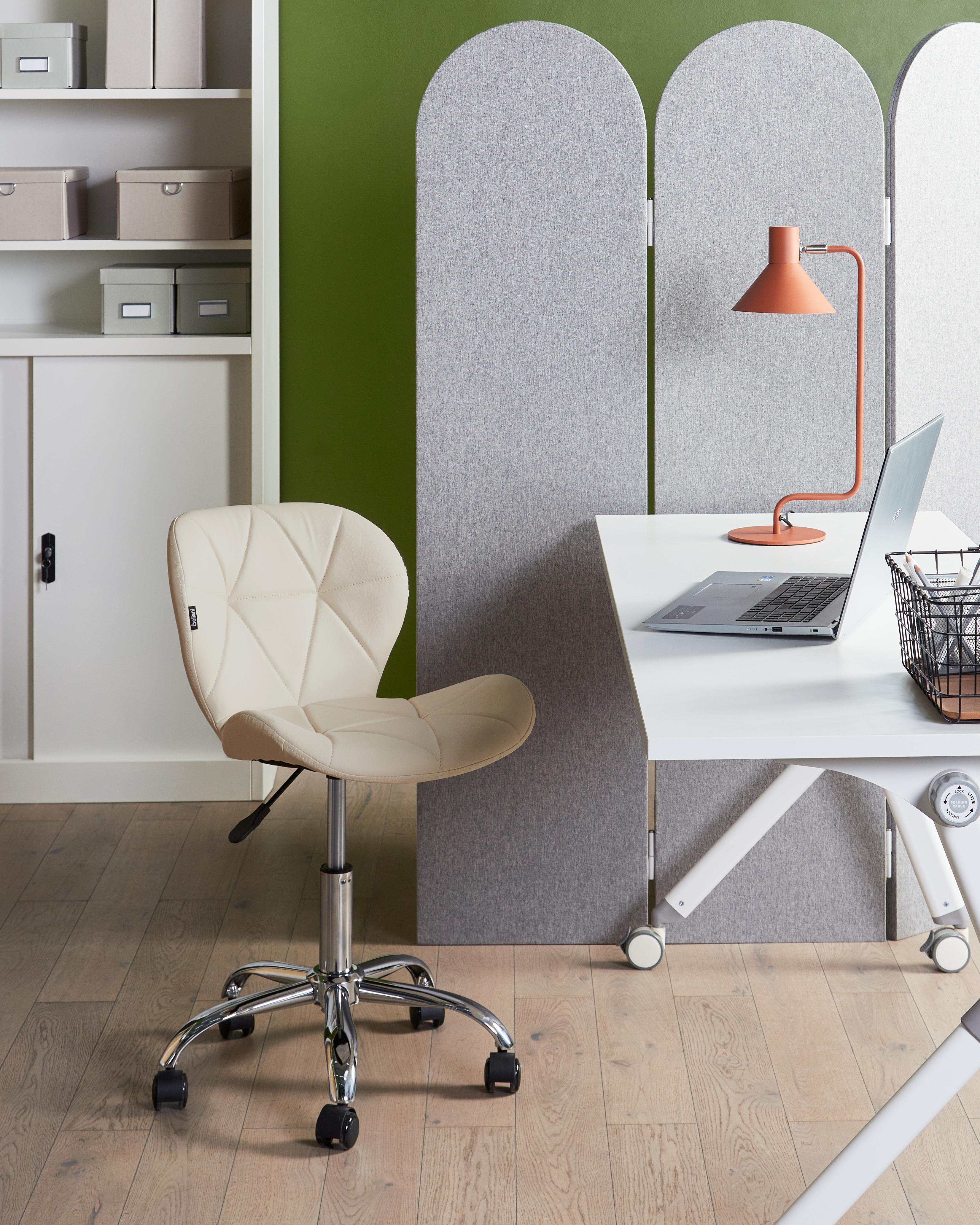 Bureaustoel VALETTA Kunstleer Beige