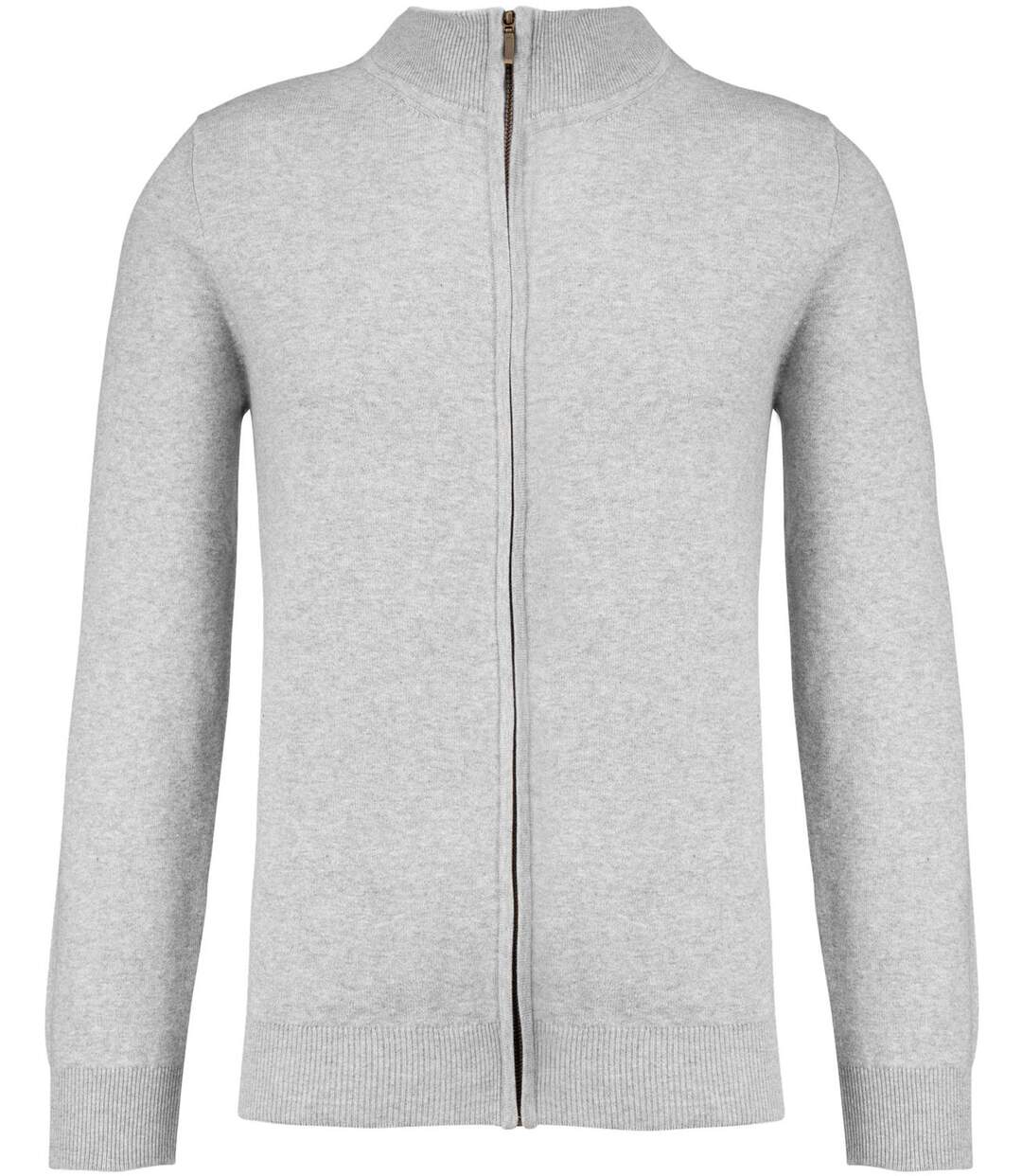 Gilet cardigan zippé - HOMME - K984 - gris clair