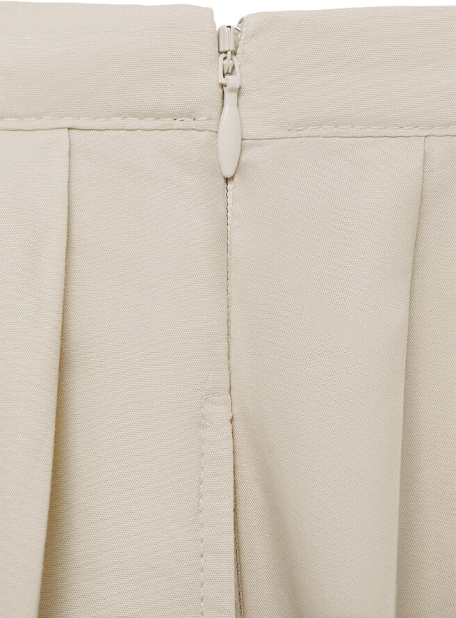 MANGO Pleated midi skirt Light beige
