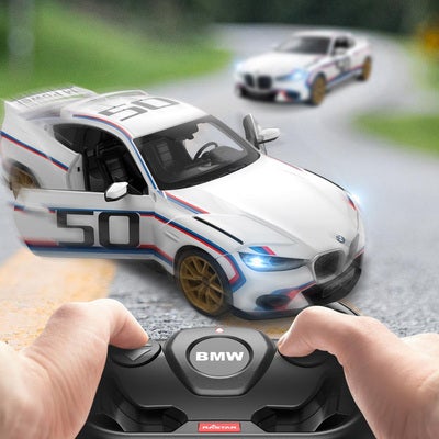 Rastar BMW 3.0 CSL Radiostyrt Bil 1:14, Hvit