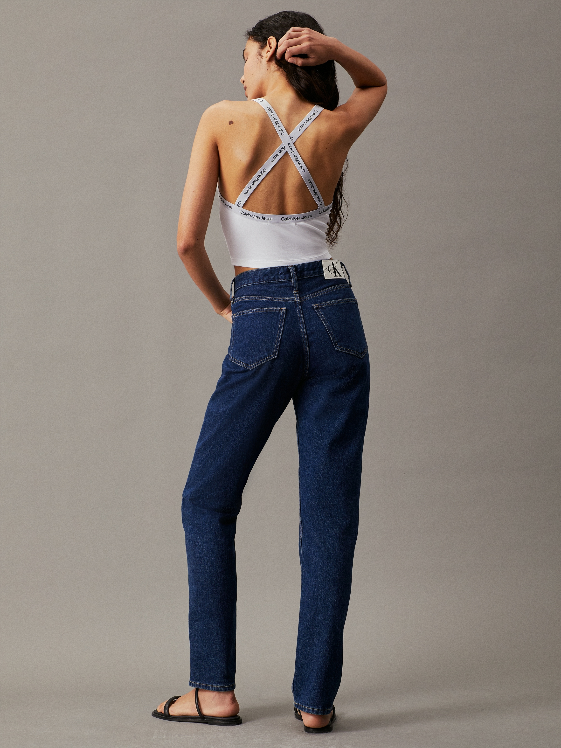 Calvin Klein Jeans Spaghettitop »LOGO ELASTIC STRAPPY TOP« mit Logoschriftzug