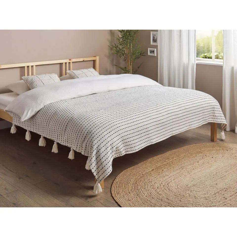 MODAR - Bedsprei - Wit - 150 x 200 cm - Katoen