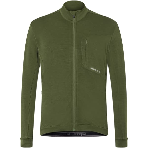 Veste polaire randonnée SUPER.NATURAL M MOTION JACKET RIFLE GREEN